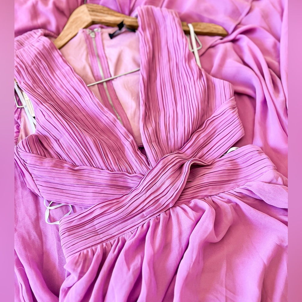 NWOT Vivid Imagination Lilac Cutout Maxi Dress